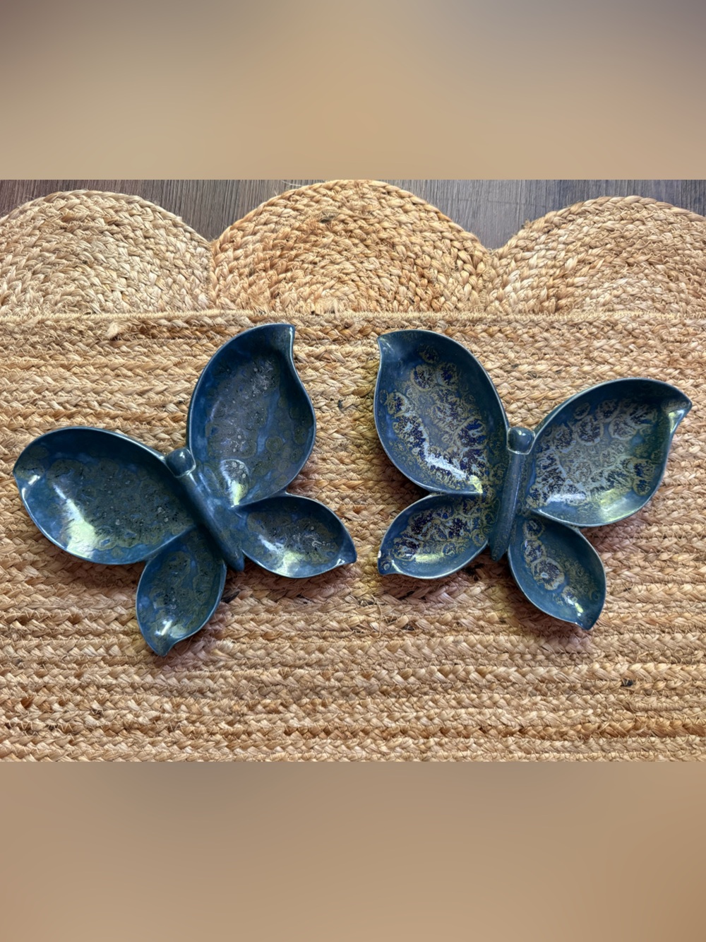 Blue Ceramic Butterfly Wall Decor Set